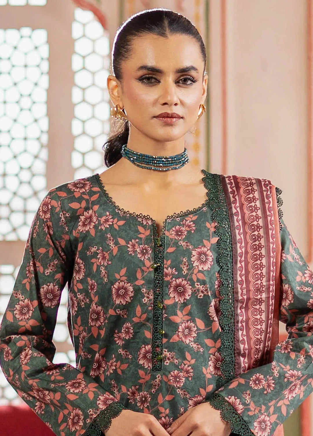 Al Zohaib Printed Lawn Suit Unstitched 3 Piece AZ25DP D-06 - Summer Collection