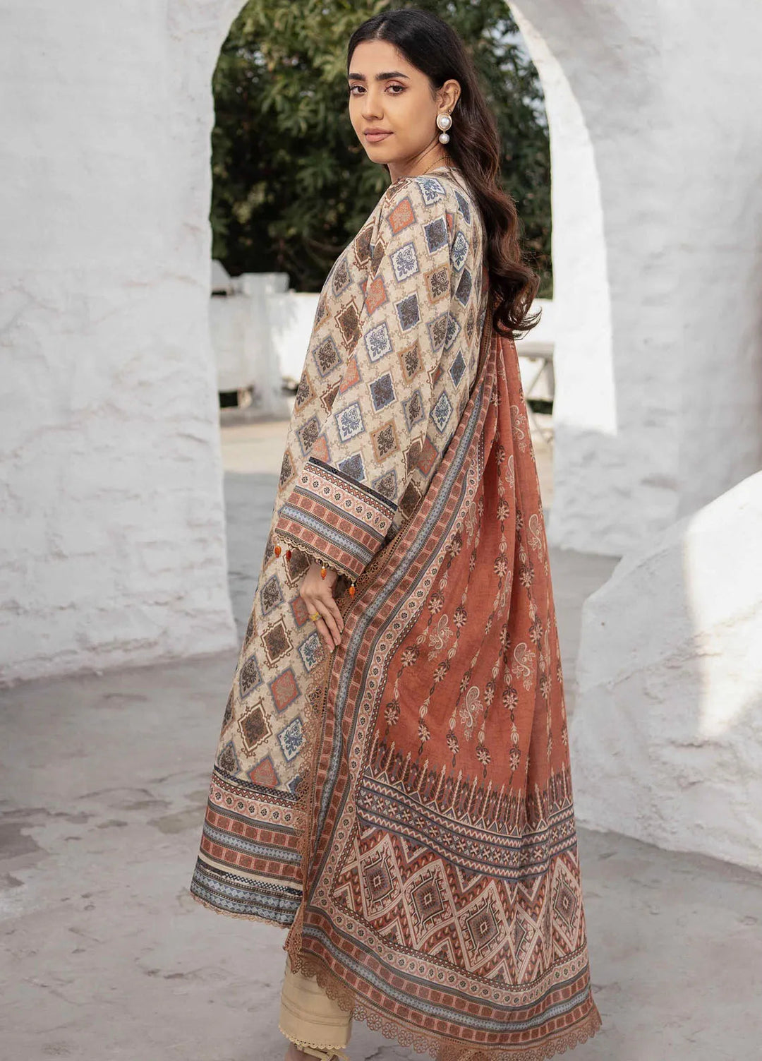 Al Zohaib Printed Lawn Suit Unstitched 3 Piece AZ25DP D-09 - Summer Collection