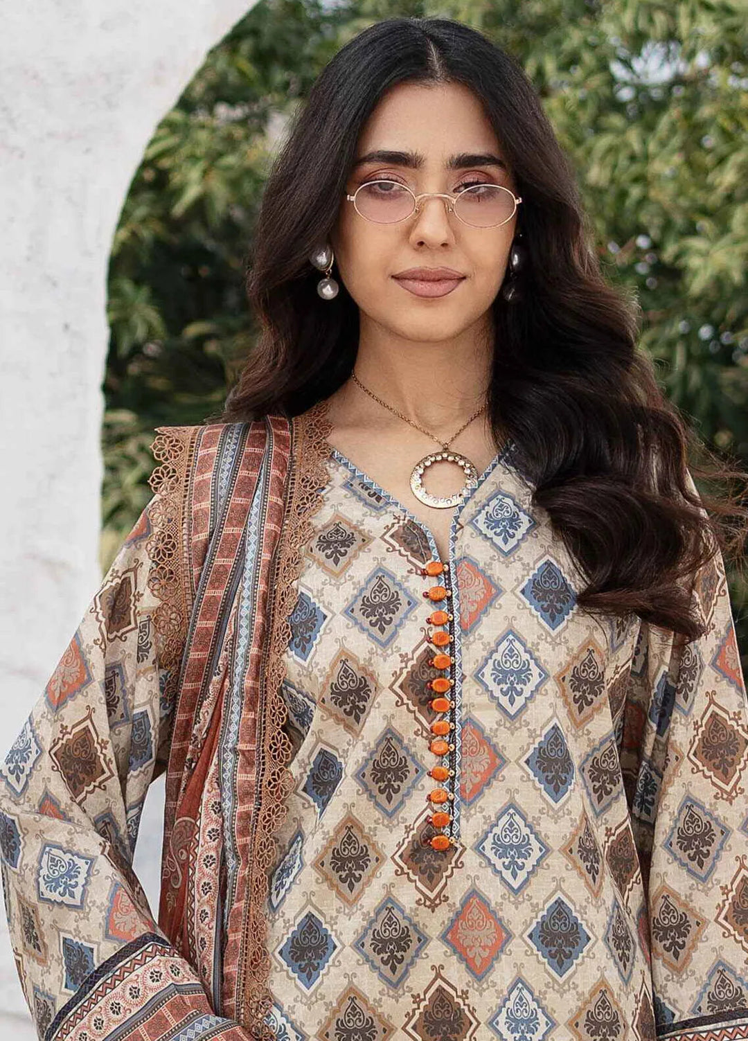 Al Zohaib Printed Lawn Suit Unstitched 3 Piece AZ25DP D-09 - Summer Collection
