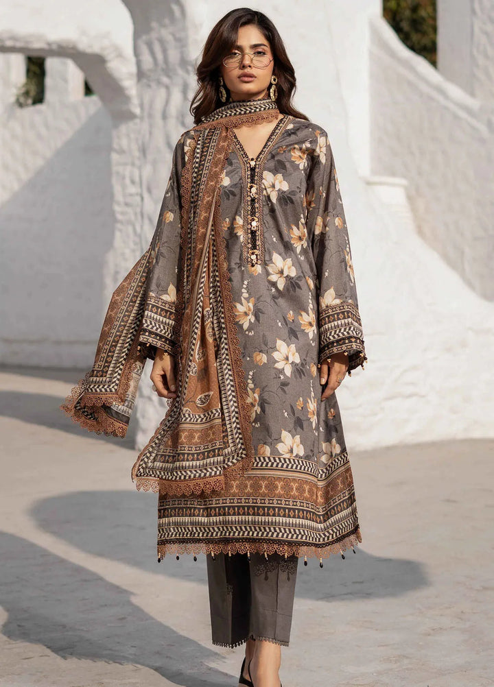 Al Zohaib Printed Lawn Suit Unstitched 3 Piece AZ25DP D-10 - Summer Collection