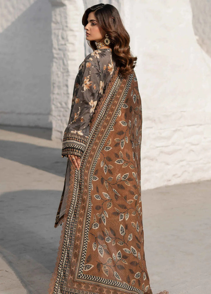 Al Zohaib Printed Lawn Suit Unstitched 3 Piece AZ25DP D-10 - Summer Collection