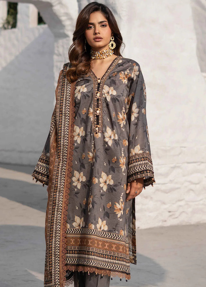 Al Zohaib Printed Lawn Suit Unstitched 3 Piece AZ25DP D-10 - Summer Collection