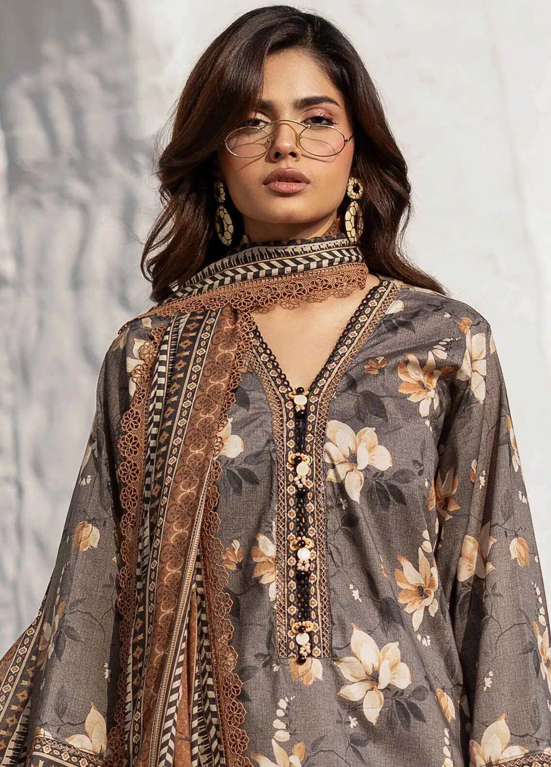 Al Zohaib Printed Lawn Suit Unstitched 3 Piece AZ25DP D-10 - Summer Collection