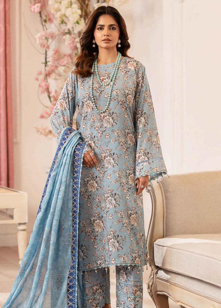 Al Zohaib Printed Lawn Suit Unstitched 3 Piece AZ25ID D-01 - Summer Collection