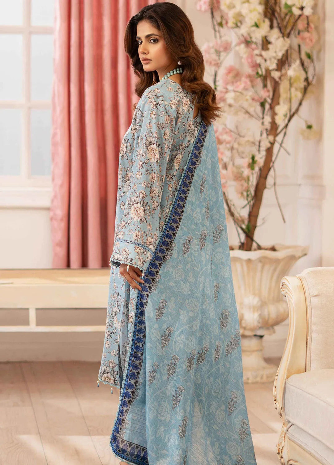 Al Zohaib Printed Lawn Suit Unstitched 3 Piece AZ25ID D-01 - Summer Collection