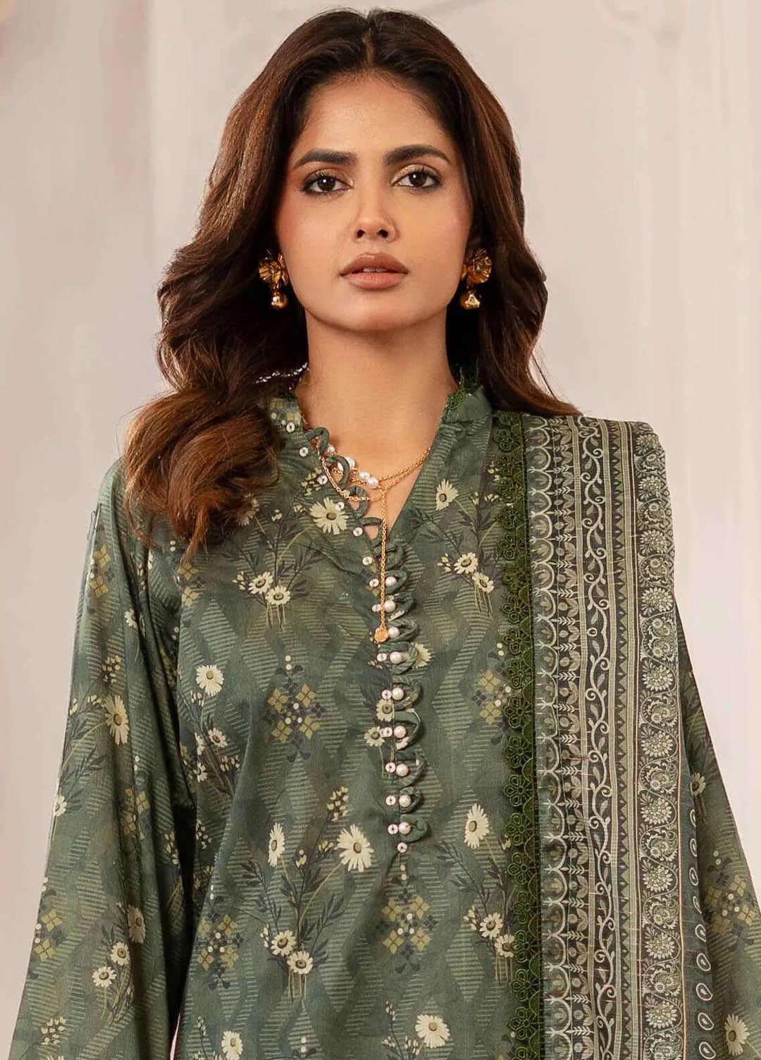 Al Zohaib Printed Lawn Suit Unstitched 3 Piece AZ25ID D-02 - Summer Collection