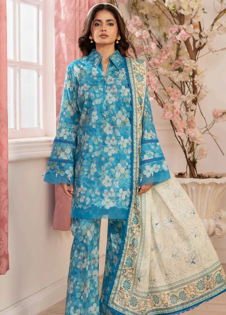 Al Zohaib Printed Lawn Suit Unstitched 3 Piece AZ25ID D-03 - Summer Collection