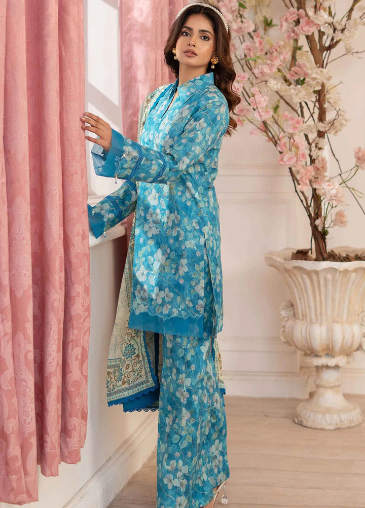 Al Zohaib Printed Lawn Suit Unstitched 3 Piece AZ25ID D-03 - Summer Collection