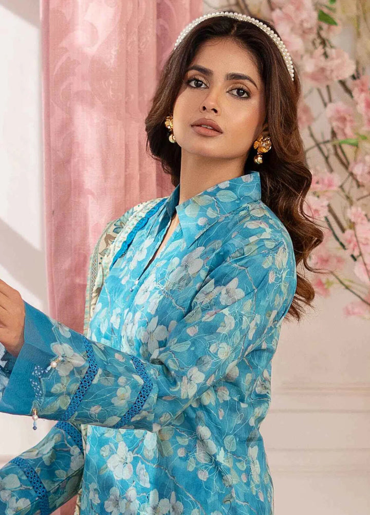 Al Zohaib Printed Lawn Suit Unstitched 3 Piece AZ25ID D-03 - Summer Collection