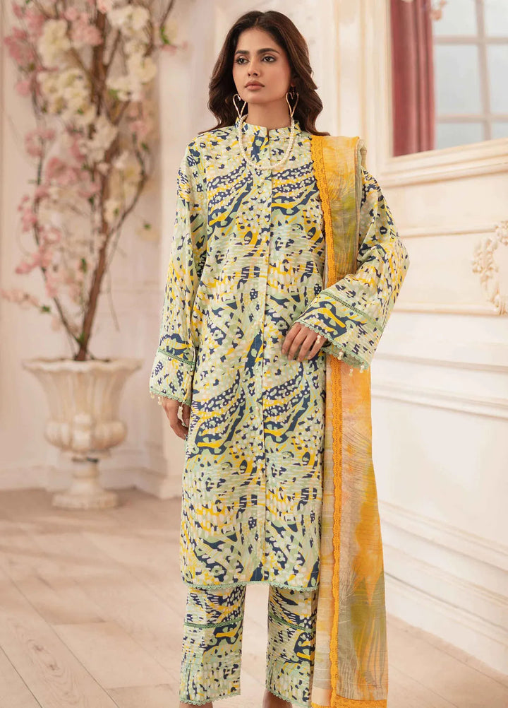 Al Zohaib Printed Lawn Suit Unstitched 3 Piece AZ25ID D-04 - Summer Collection
