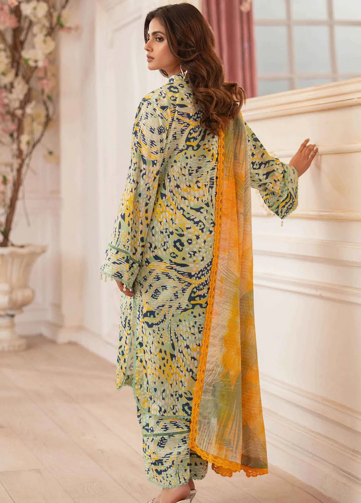 Al Zohaib Printed Lawn Suit Unstitched 3 Piece AZ25ID D-04 - Summer Collection