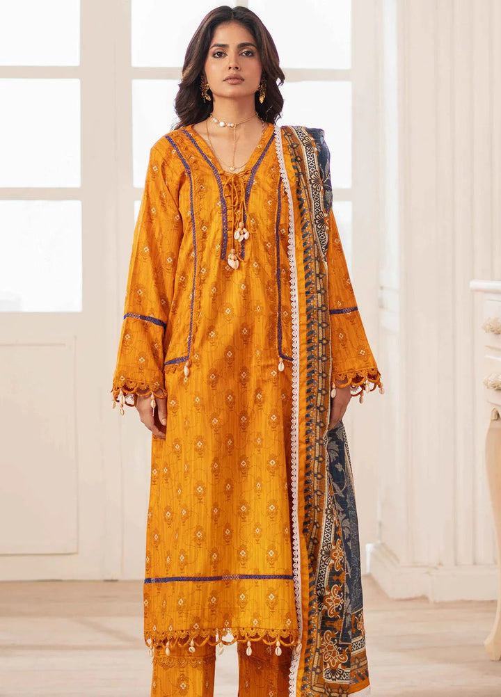 Al Zohaib Printed Lawn Suit Unstitched 3 Piece AZ25ID D-07 - Summer Collection