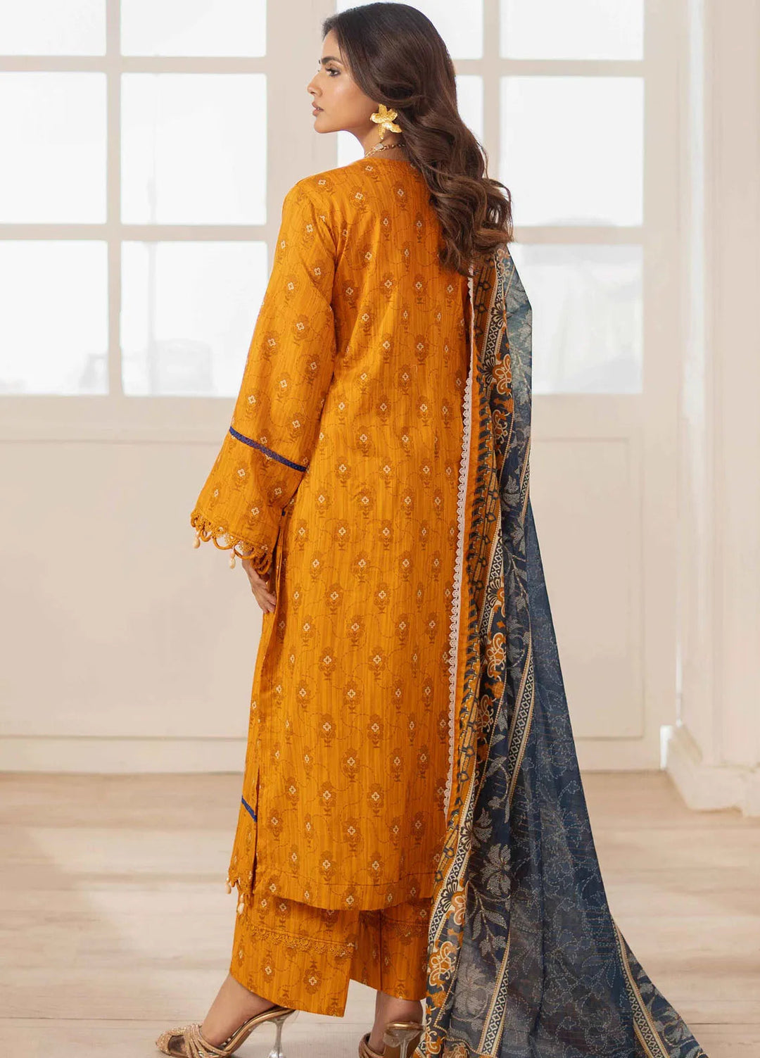 Al Zohaib Printed Lawn Suit Unstitched 3 Piece AZ25ID D-07 - Summer Collection