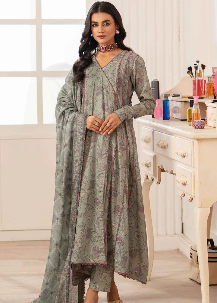Al Zohaib Printed Lawn Suit Unstitched 3 Piece AZ25ID D-08 - Summer Collection