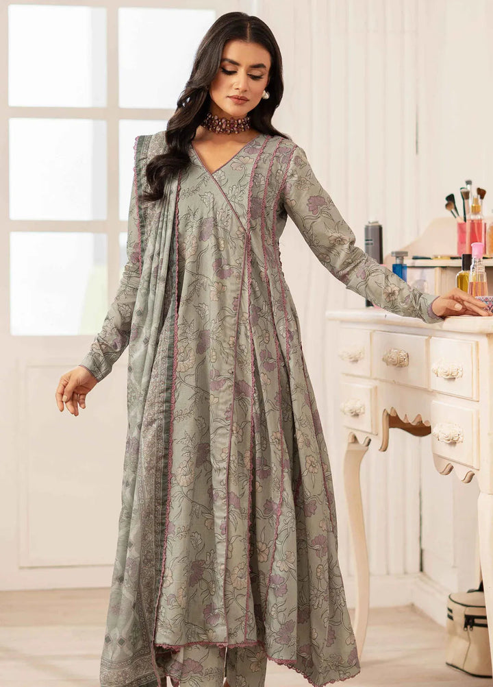 Al Zohaib Printed Lawn Suit Unstitched 3 Piece AZ25ID D-08 - Summer Collection