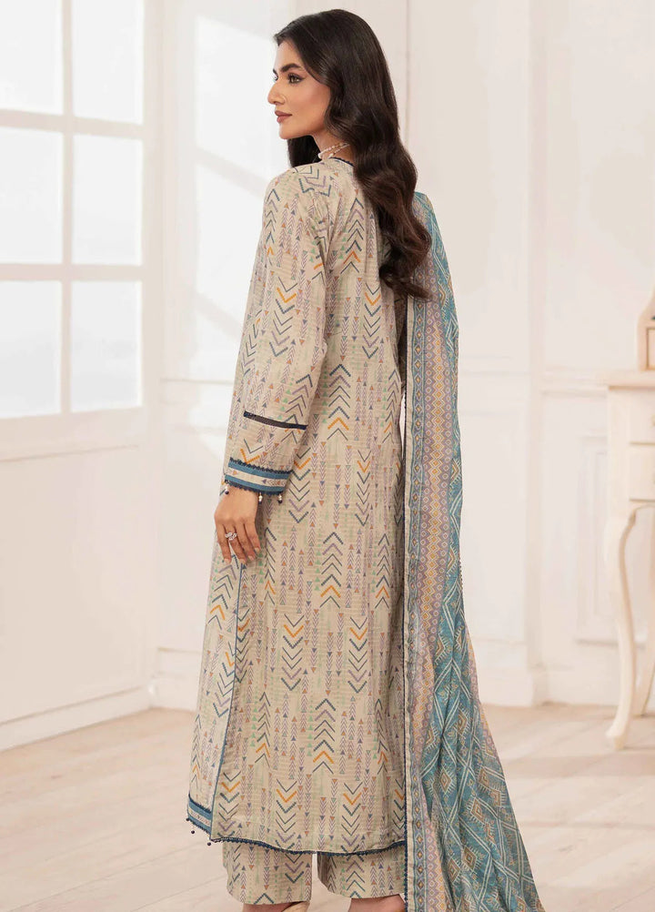 Al Zohaib Printed Lawn Suit Unstitched 3 Piece AZ25ID D-10 - Summer Collection