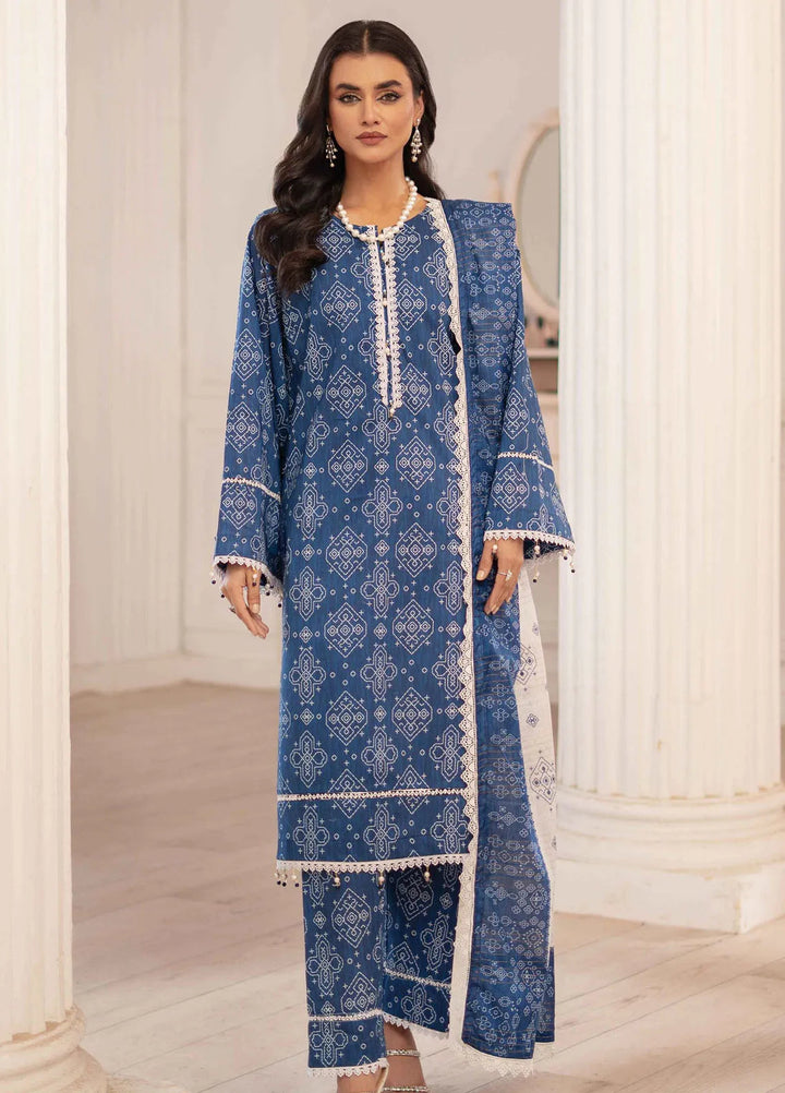 Al Zohaib Printed Lawn Suit Unstitched 3 Piece' AZ25ID D-06 - Summer Collection