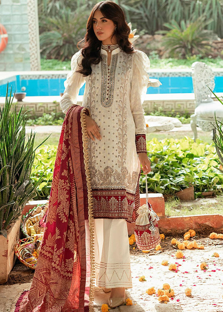 Sunehri Shaam By Al Zohaib Embroidered Jacquard Suits Unstitched 3 Piece AZ22SS 01 - Luxury Collection