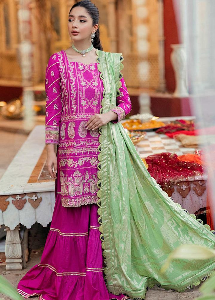 Sunehri Shaam By Al Zohaib Embroidered Jacquard Suits Unstitched 3 Piece AZ22SS 10 - Luxury Collection