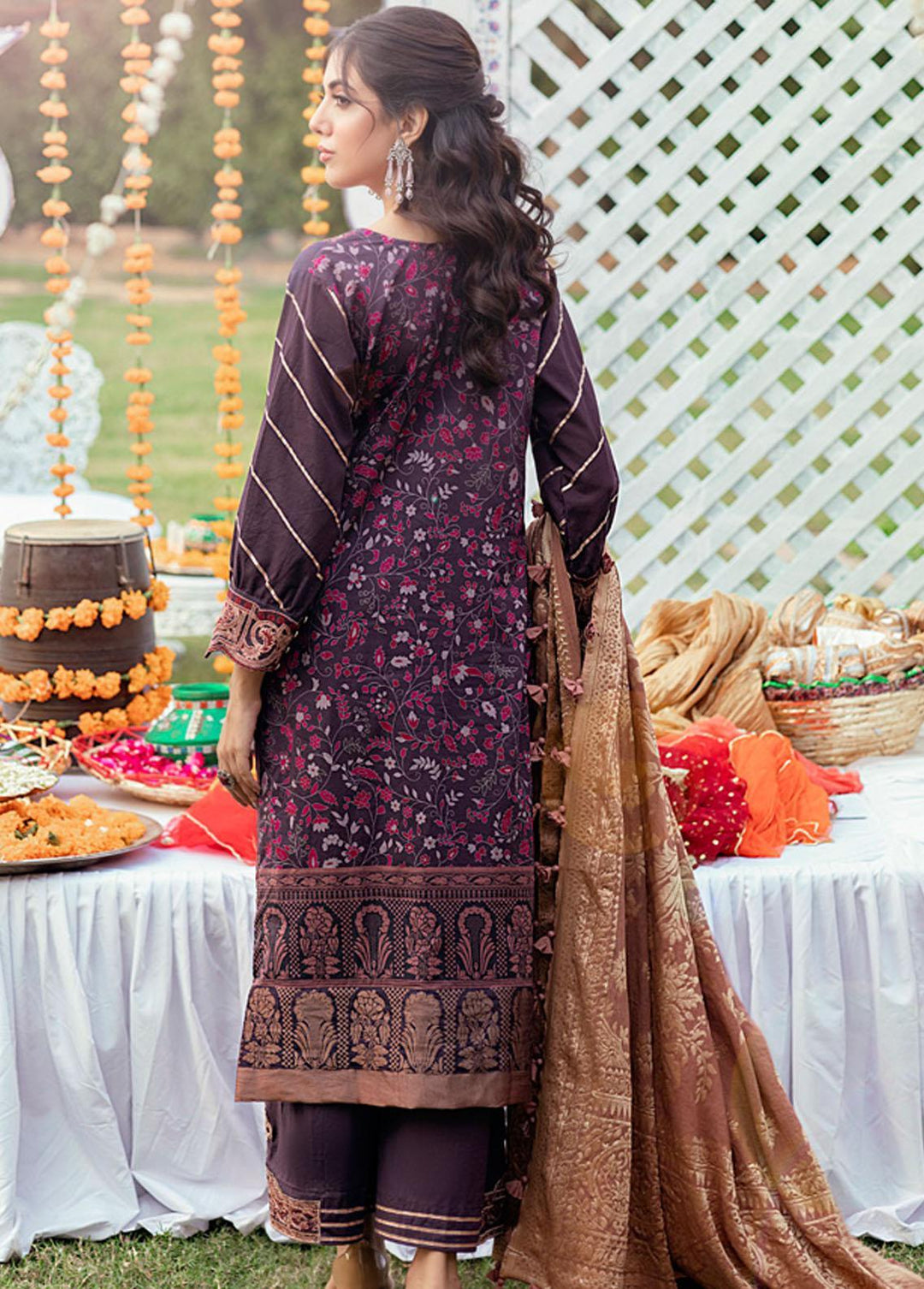 Sunehri Shaam By Al Zohaib Embroidered Jacquard Suits Unstitched 3 Piece AZ22SS 05 - Luxury Collection