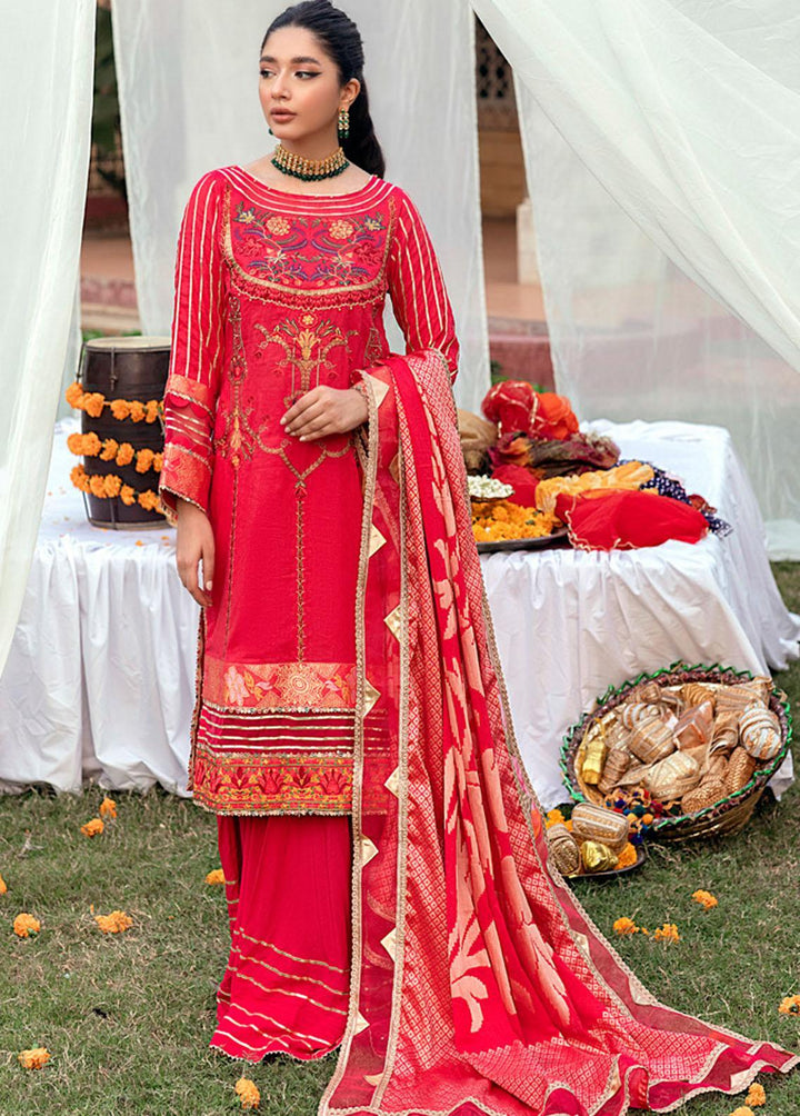 Sunehri Shaam By Al Zohaib Embroidered Jacquard Suits Unstitched 3 Piece AZ22SS 08 - Luxury Collection