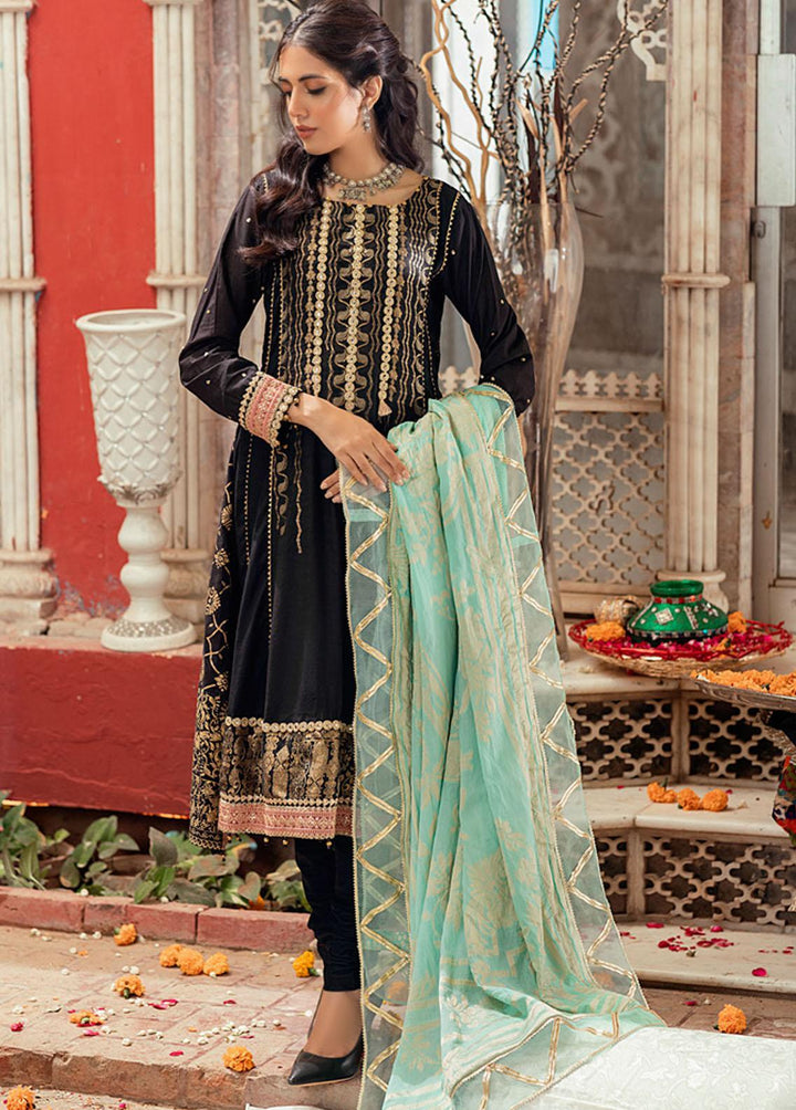 Sunehri Shaam By Al Zohaib Embroidered Jacquard Suits Unstitched 3 Piece AZ22SS 09 - Luxury Collection