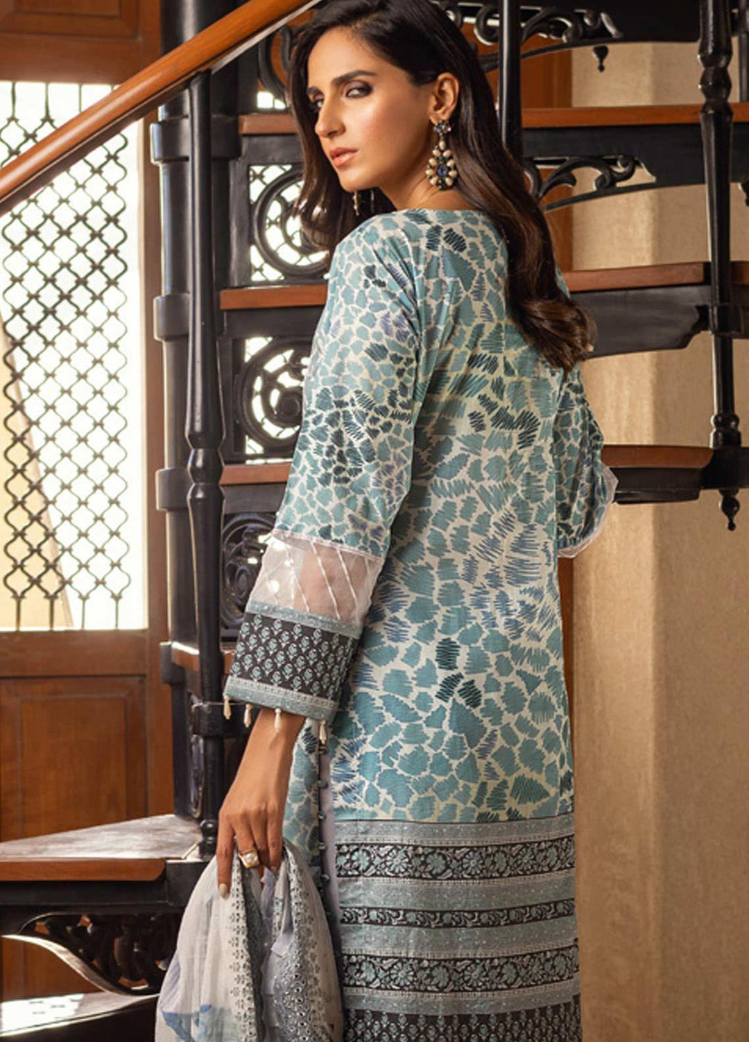 Al Zohaib Embroidered Lawn Suits Unstitched 3 Piece AZ22SNB D-08 - Summer Collection