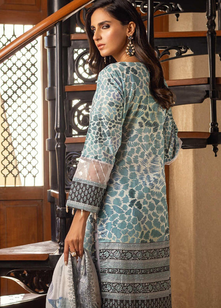 Al Zohaib Embroidered Lawn Suits Unstitched 3 Piece AZ22SNB D-08 - Summer Collection