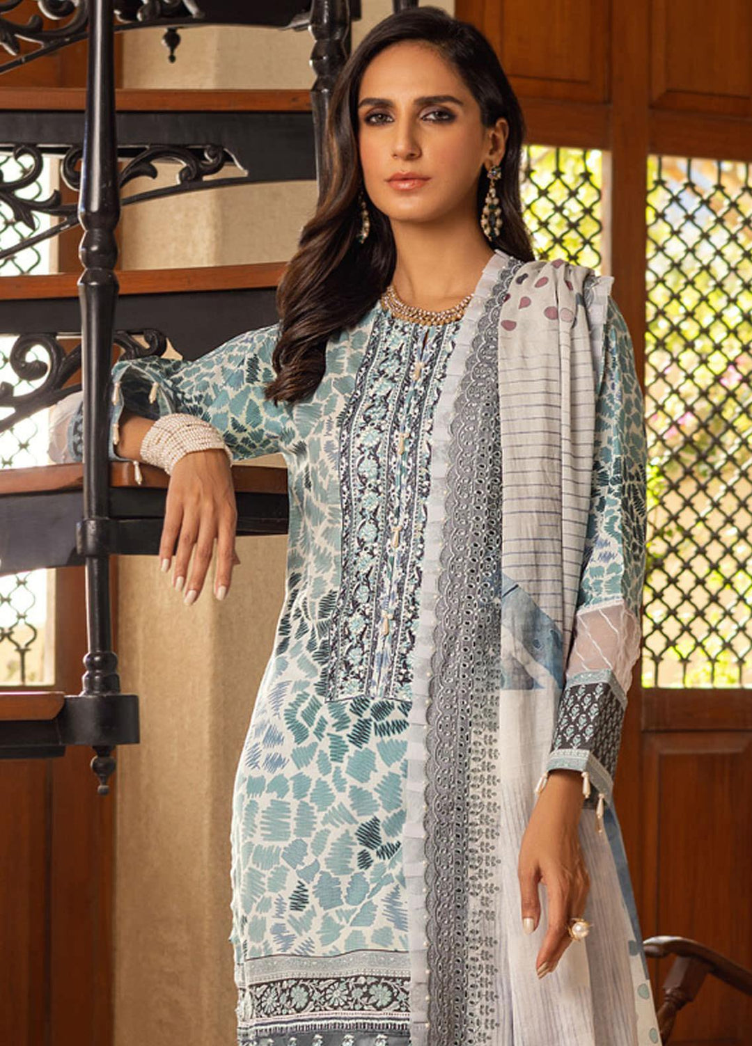 Al Zohaib Embroidered Lawn Suits Unstitched 3 Piece AZ22SNB D-08 - Summer Collection