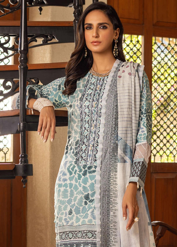 Al Zohaib Embroidered Lawn Suits Unstitched 3 Piece AZ22SNB D-08 - Summer Collection