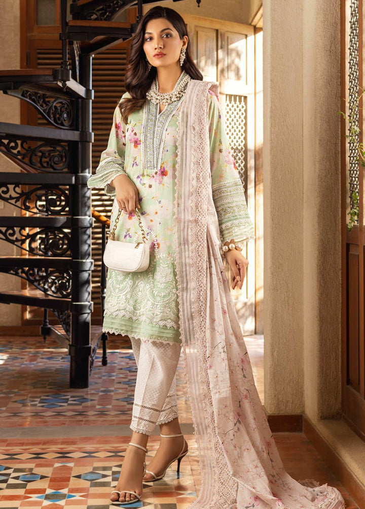 Al Zohaib Embroidered Lawn Suits Unstitched 3 Piece AZ22SNB D-1-B - Summer Collection