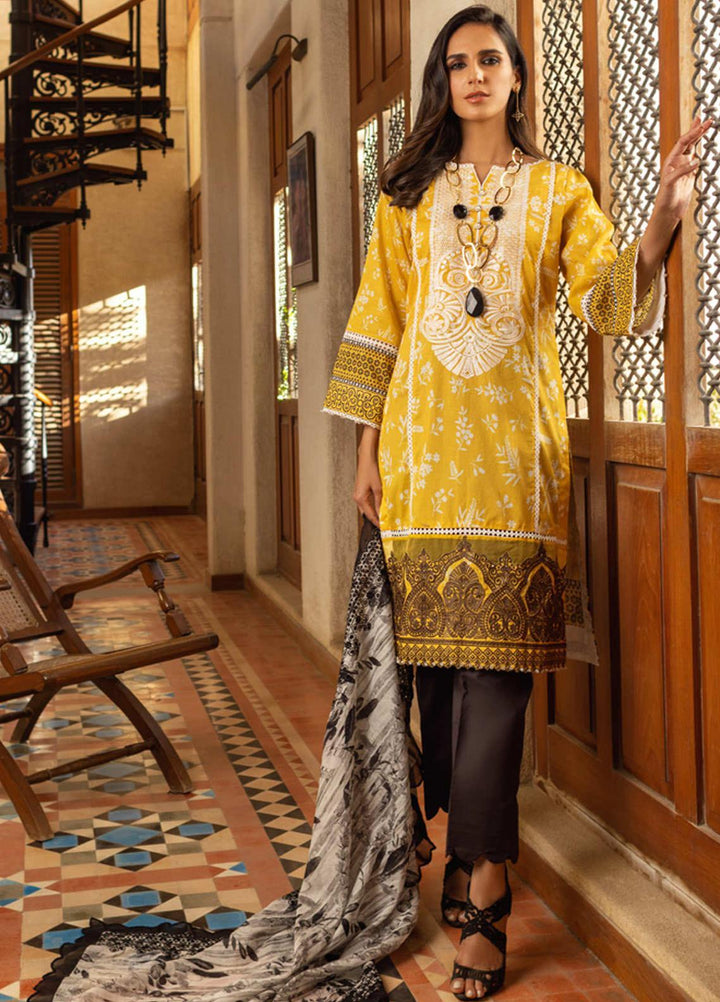 Al Zohaib Embroidered Lawn Suits Unstitched 3 Piece AZ22SNB D-2-B - Summer Collection