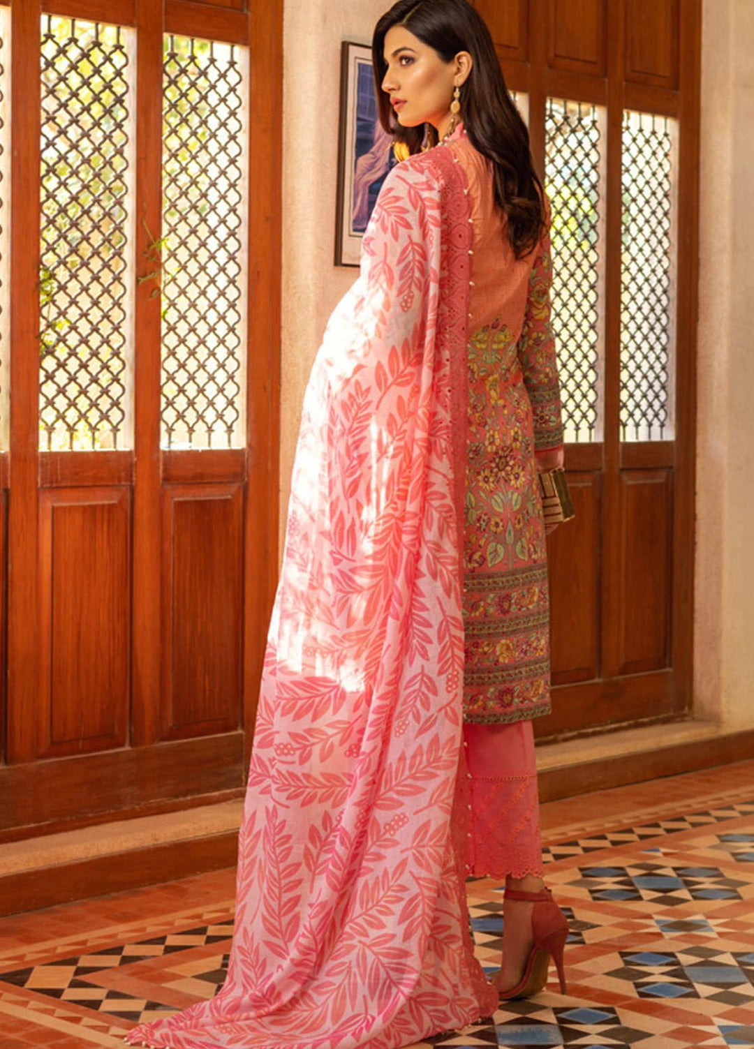 Al Zohaib Embroidered Lawn Suits Unstitched 3 Piece AZ22SNB D-3-A - Summer Collection