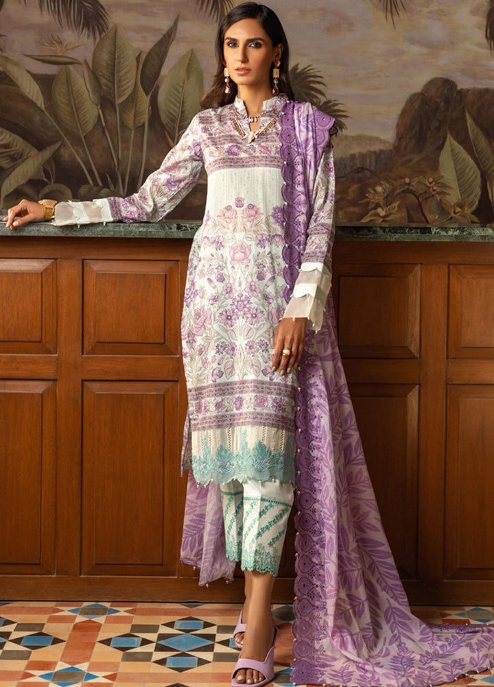 Al Zohaib Embroidered Lawn Suits Unstitched 3 Piece AZ22SNB D-3-B - Summer Collection