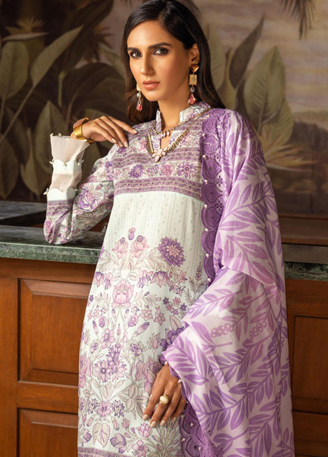 Al Zohaib Embroidered Lawn Suits Unstitched 3 Piece AZ22SNB D-3-B - Summer Collection