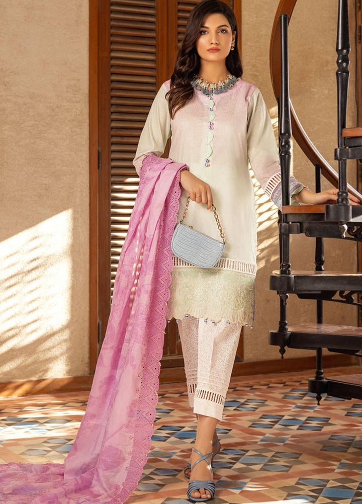 Al Zohaib Embroidered Lawn Suits Unstitched 3 Piece AZ22SNB D-4-A - Summer Collection