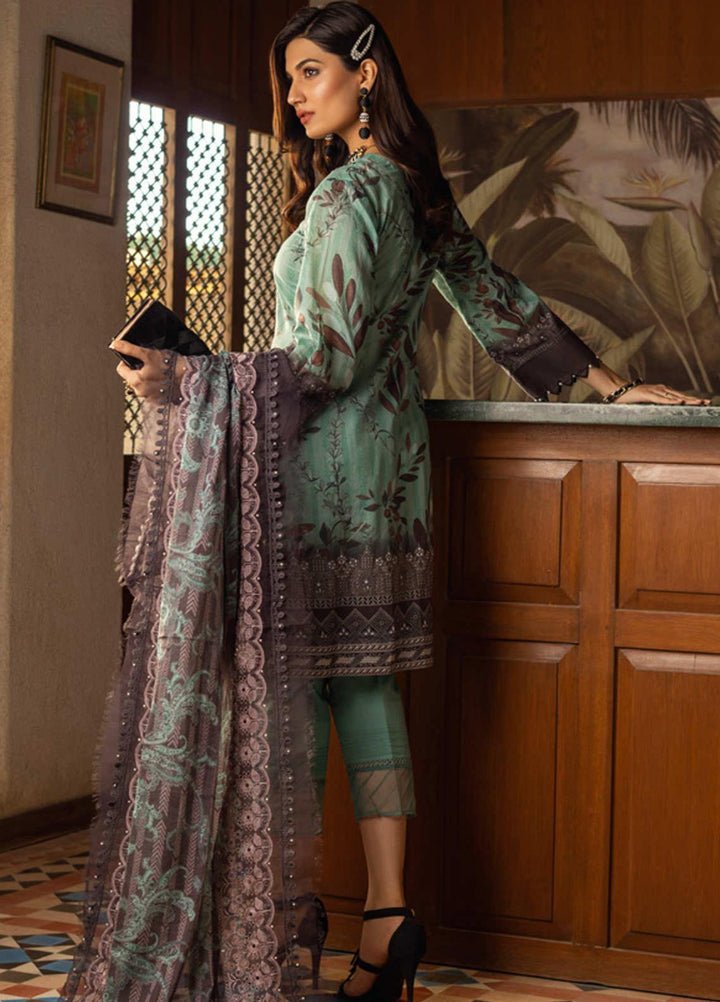 Al Zohaib Embroidered Lawn Suits Unstitched 3 Piece AZ22SNB D-5-A - Summer Collection