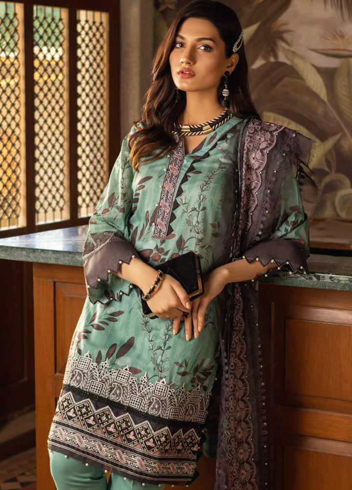 Al Zohaib Embroidered Lawn Suits Unstitched 3 Piece AZ22SNB D-5-A - Summer Collection