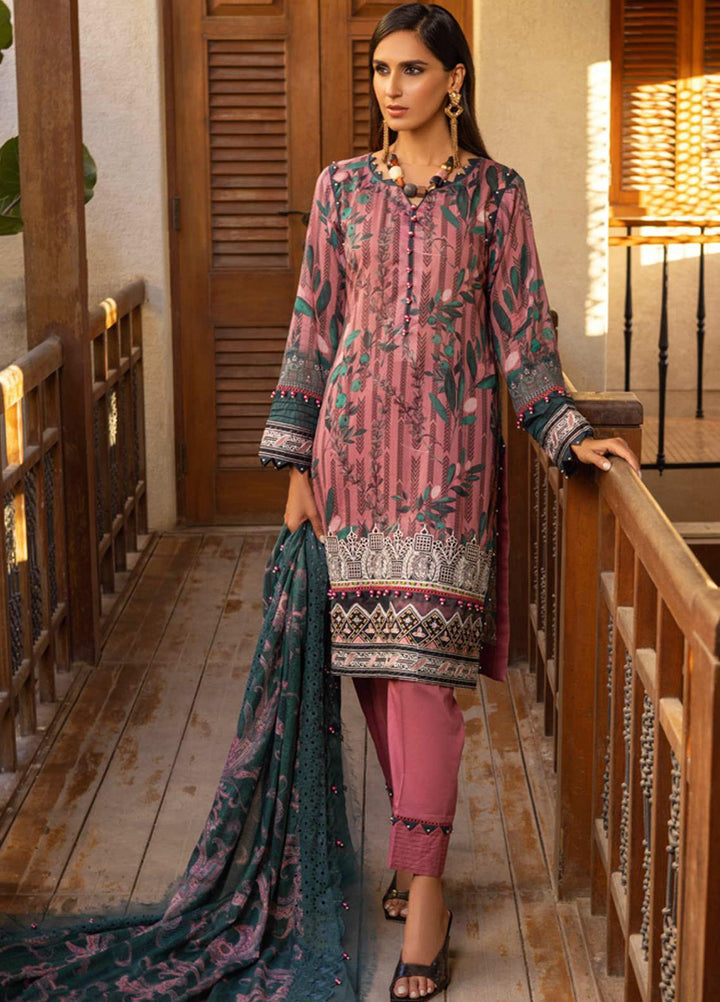 Al Zohaib Embroidered Lawn Suits Unstitched 3 Piece AZ22SNB D-5-B - Summer Collection