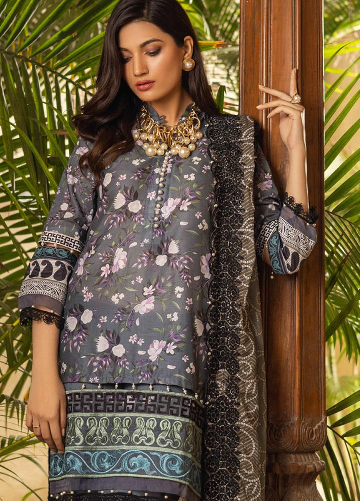 Al Zohaib Embroidered Lawn Suits Unstitched 3 Piece AZ22SNB D-6-B - Summer Collection