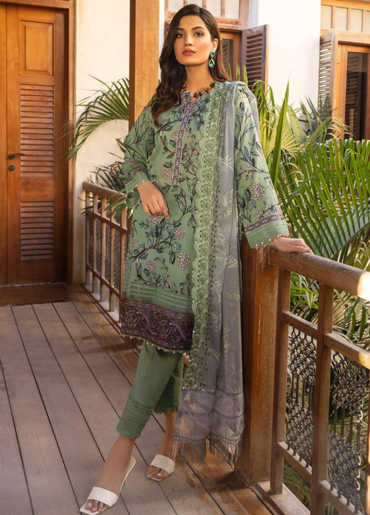 Al Zohaib Embroidered Lawn Suits Unstitched 3 Piece AZ22SNB D-7-A - Summer Collection