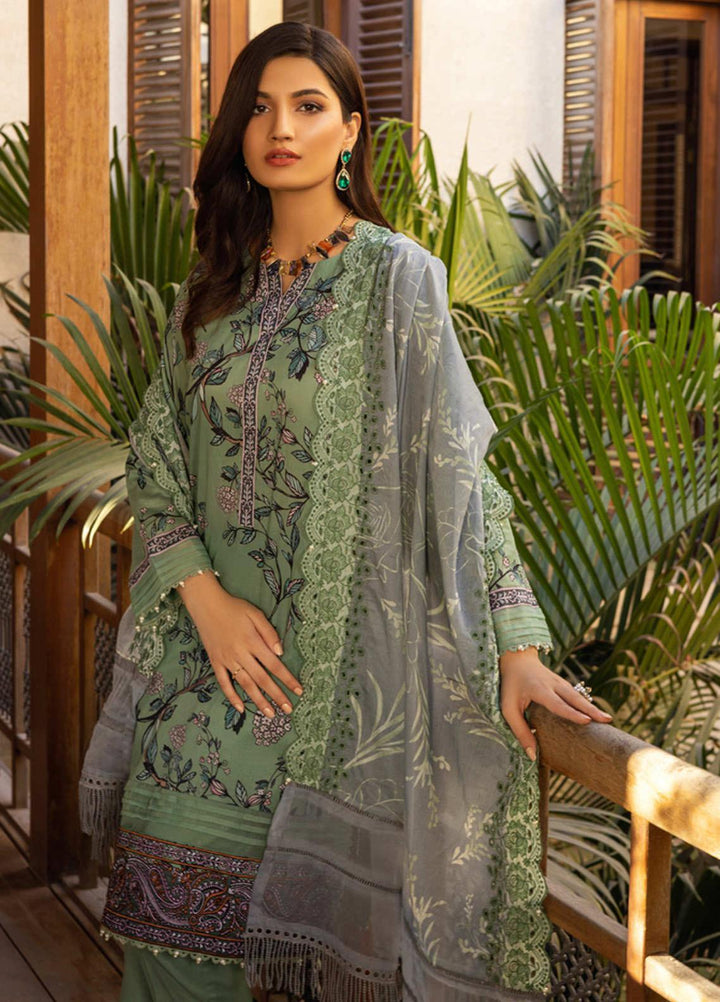 Al Zohaib Embroidered Lawn Suits Unstitched 3 Piece AZ22SNB D-7-A - Summer Collection