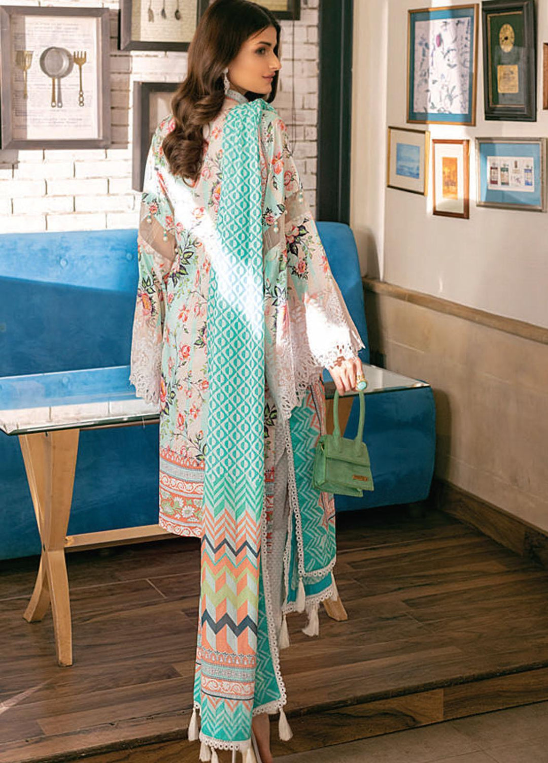 Sunshine Bloom By Al Zohaib Embroidered Cotton Satin Suits Unstitched 3 Piece AZ21SB 1 - Winter Collection