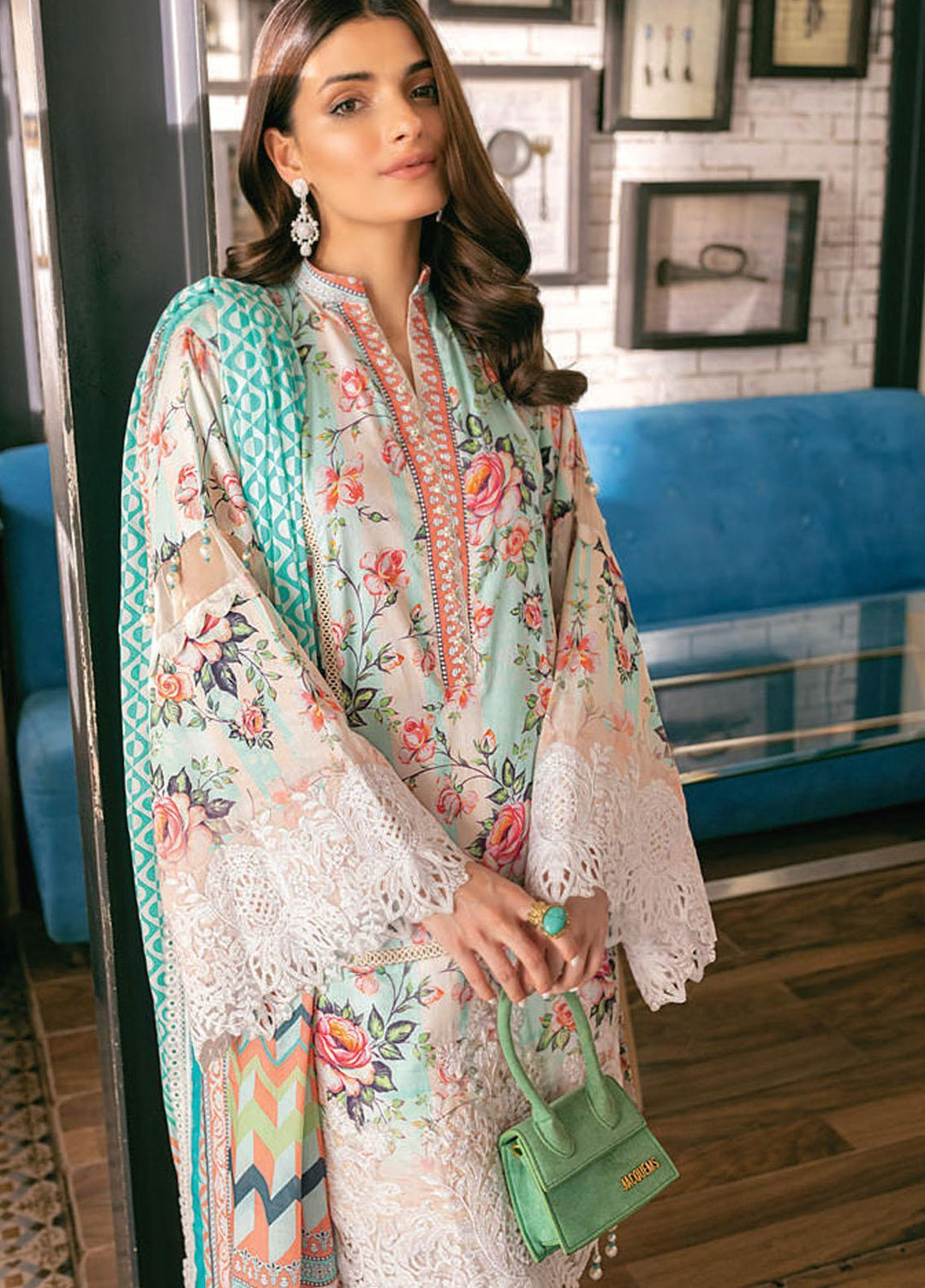 Sunshine Bloom By Al Zohaib Embroidered Cotton Satin Suits Unstitched 3 Piece AZ21SB 1 - Winter Collection