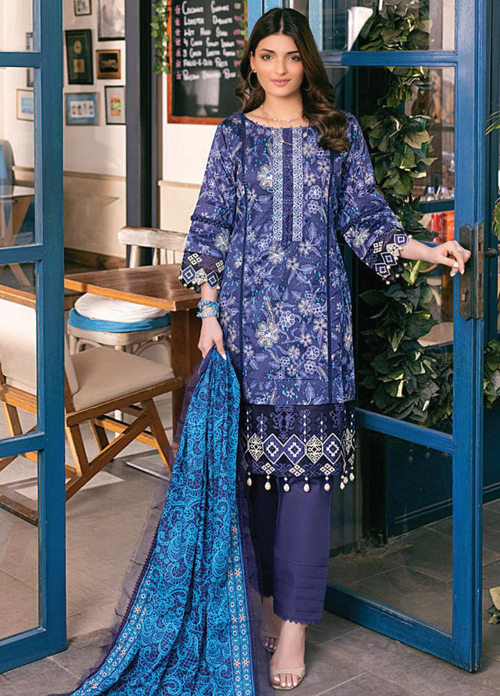 Sunshine Bloom By Al Zohaib Embroidered Cotton Satin Suits Unstitched 3 Piece AZ21SB 2 - Winter Collection