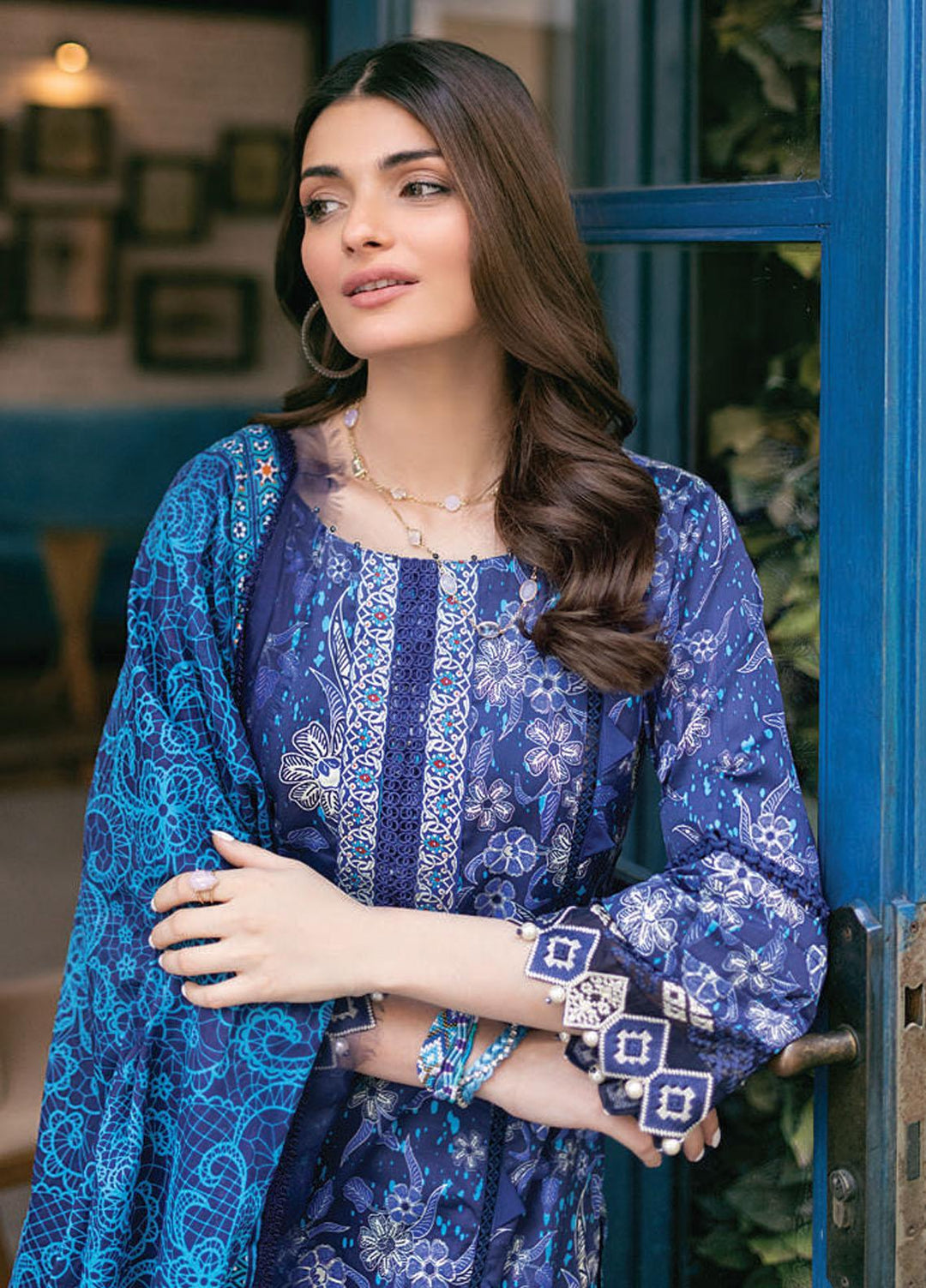 Sunshine Bloom By Al Zohaib Embroidered Cotton Satin Suits Unstitched 3 Piece AZ21SB 2 - Winter Collection