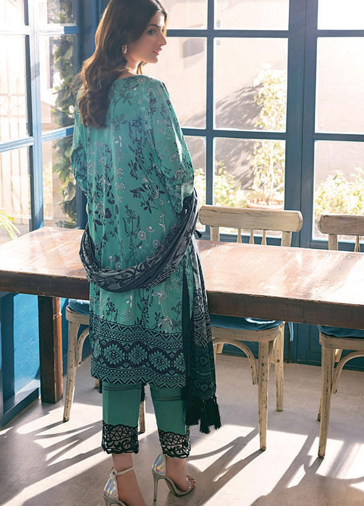 Sunshine Bloom By Al Zohaib Embroidered Cotton Satin Suits Unstitched 3 Piece AZ21SB 3 - Winter Collection