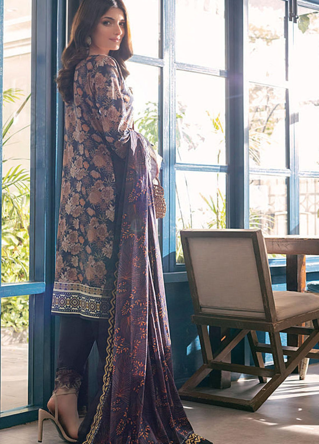 Sunshine Bloom By Al Zohaib Embroidered Cotton Satin Suits Unstitched 3 Piece AZ21SB 6A - Winter Collection