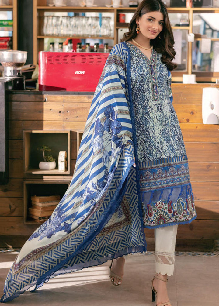 Sunshine Bloom By Al Zohaib Embroidered Cotton Satin Suits Unstitched 3 Piece AZ21SB 9 - Winter Collection