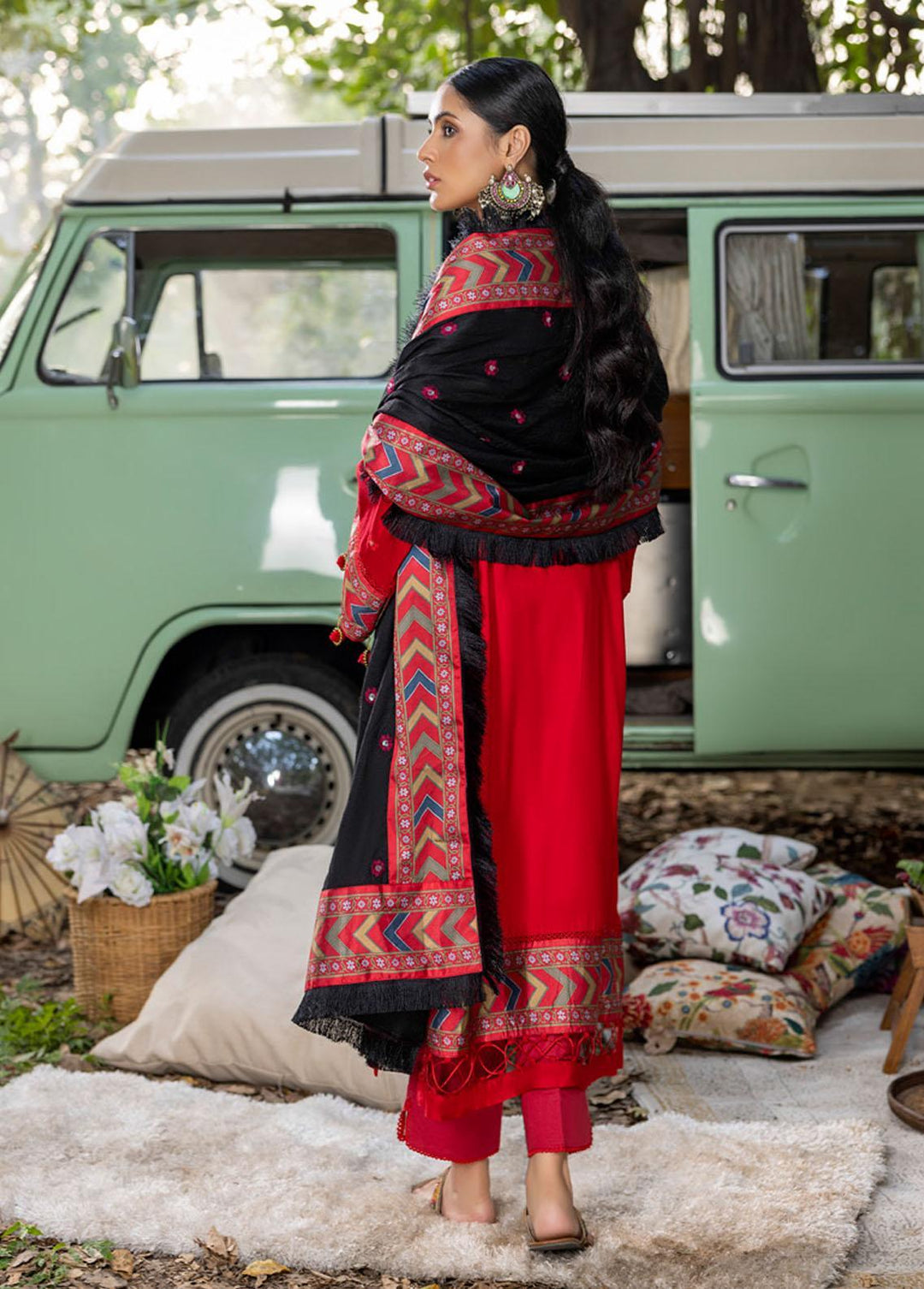 Wintry Breeze By Al Zohaib Embroidered Cottel Linen Suits Unstitched 3 Piece AZ22WB 02 - Winter Collection